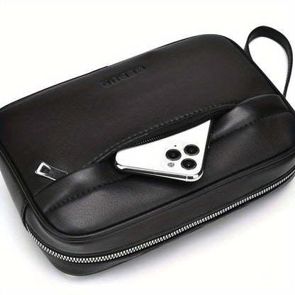 Men's Minimalist PU Handbag Lightweight Organizer