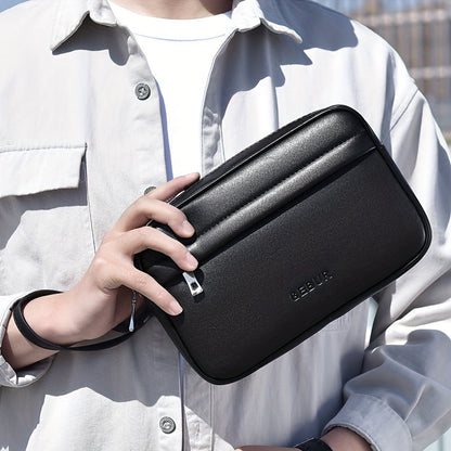 Men's Minimalist PU Handbag Lightweight Organizer