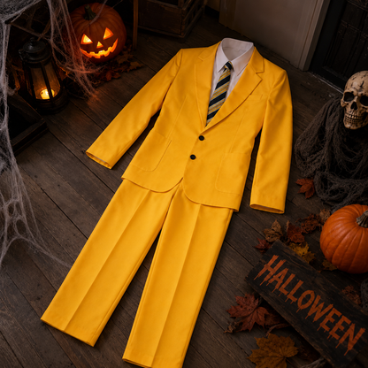 Mens Monster Halloween Costume Suit Party Outfit Jacket Pants Headpiece Gloves