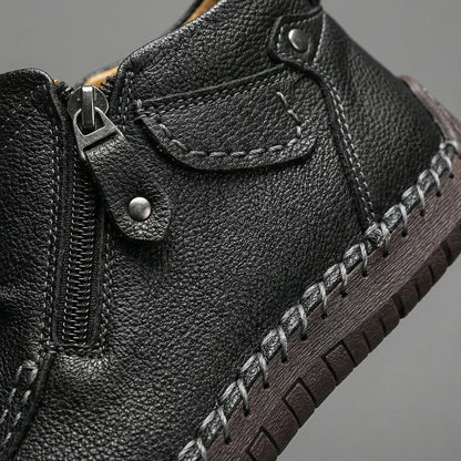 Men's Orthopedic Zip Boots Comfortable High Top Walking Shoes