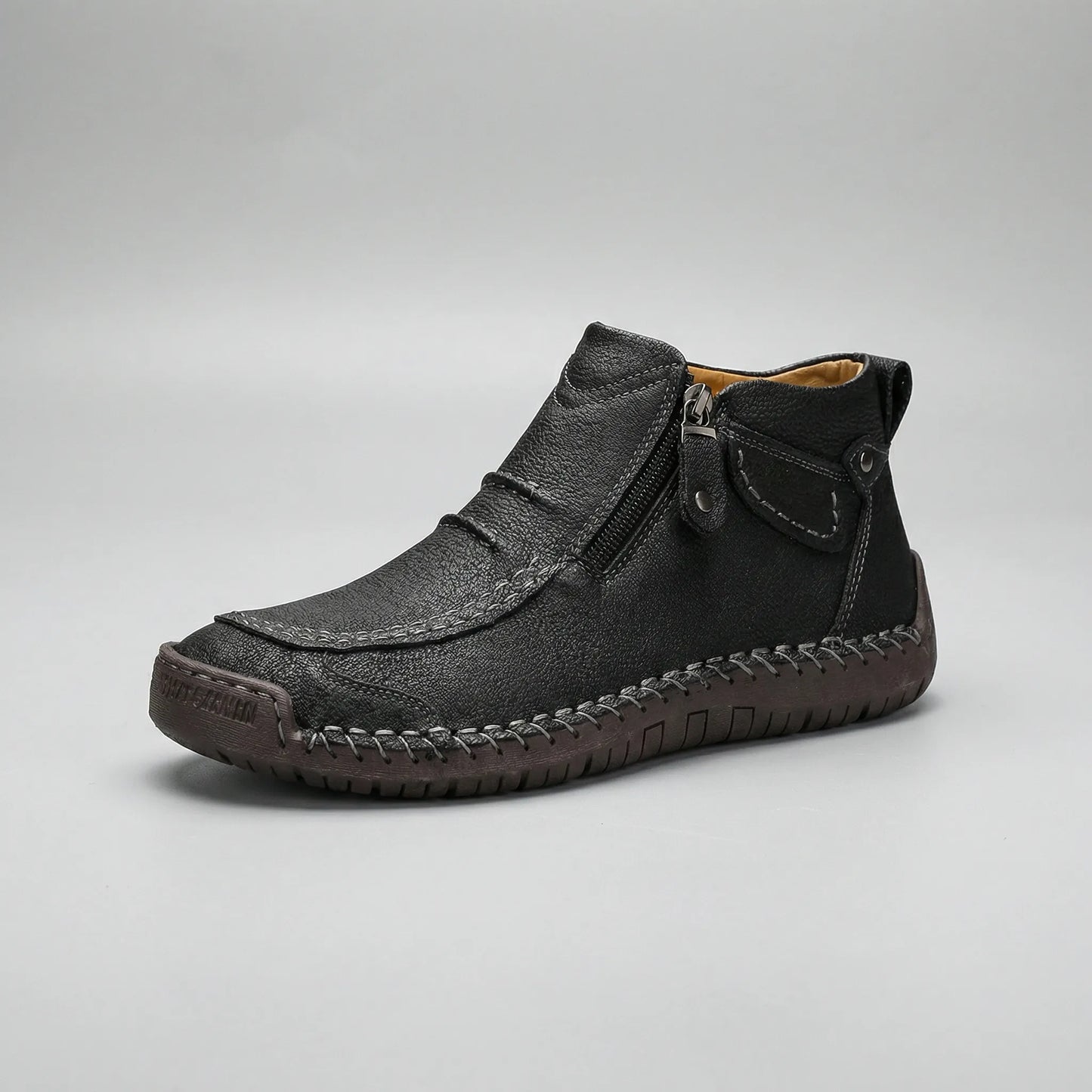 Men's Orthopedic Zip Boots Comfortable High Top Walking Shoes