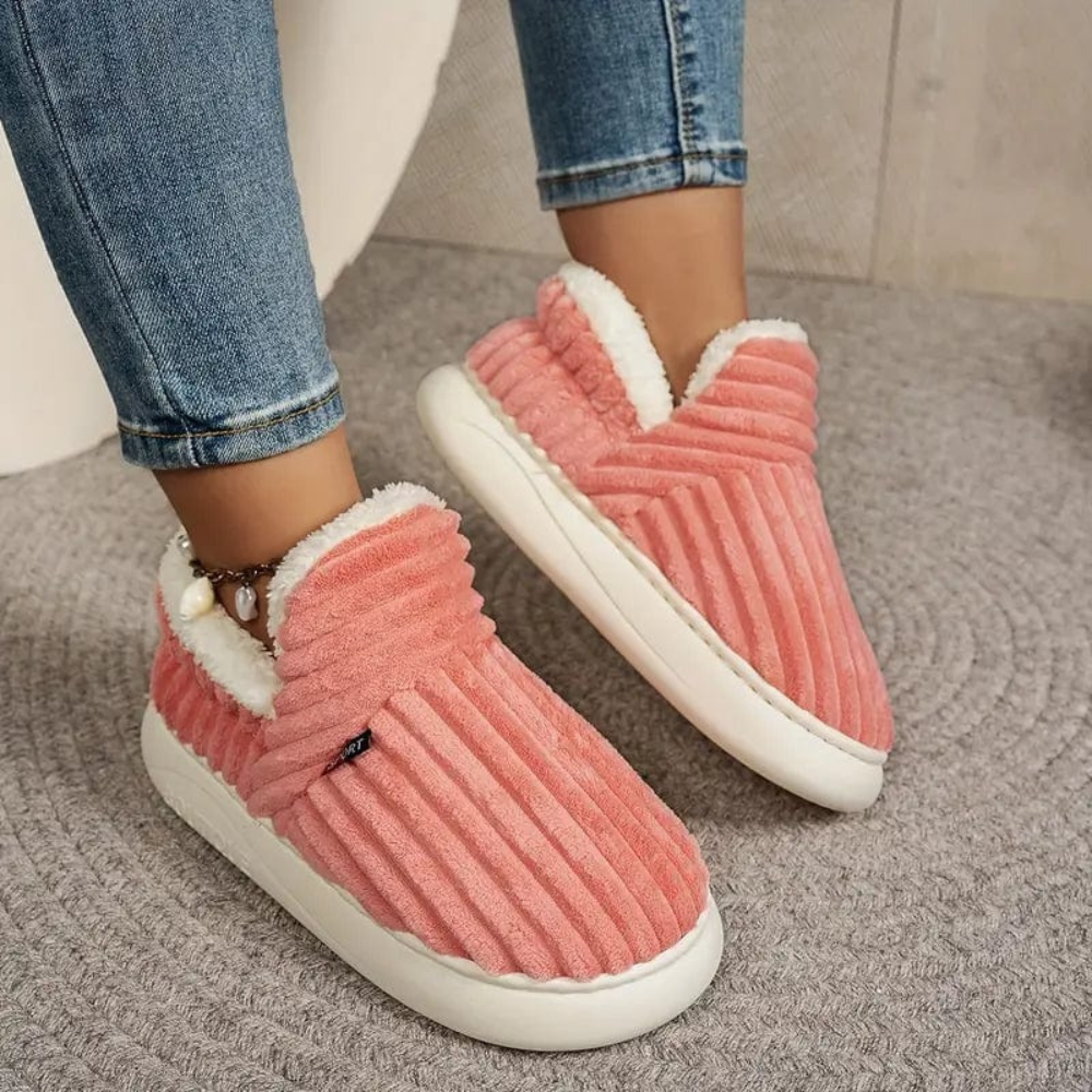 Men's Outdoor Plush Slippers Slip On Casual Footwear