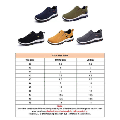 Men's Outdoor Walking Shoes Comfortable Slip On Hiking Sneakers