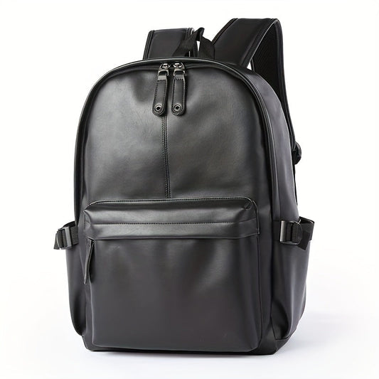Mens PU Leather Backpack Lightweight Casual Travel School Bag