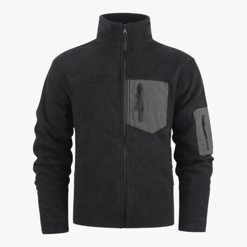 Mens Polar Fleece Winter Jacket Slim Fit Outdoor Thermal Coat