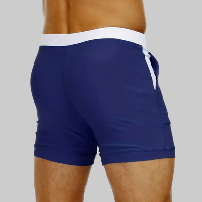 Men's Quick Dry Swim Trunks Lightweight Beach Shorts with Drawstring Waist