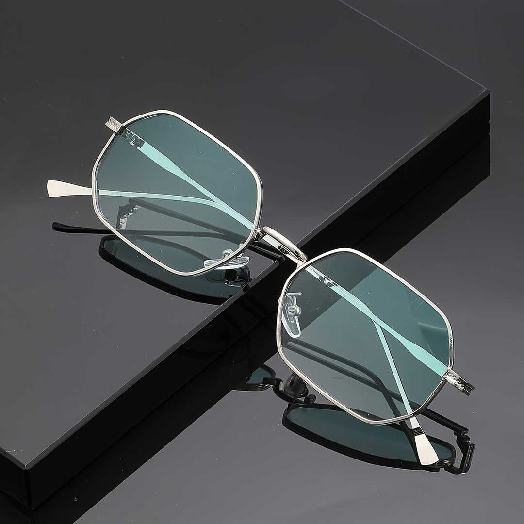 Mens Retro Polygon Sunglasses Vintage Geometric Fashion Eyewear