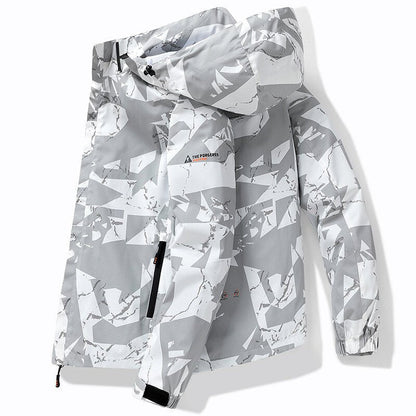Mens Ski Jacket Hooded Winter Windproof Outdoor Coat