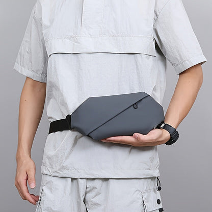 Mens Sling Bag PU Leather Outdoor Crossbody Chest Bag