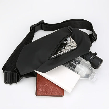 Mens Sling Bag PU Leather Outdoor Crossbody Chest Bag