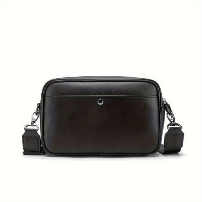Mens Square Crossbody Bag Adjustable Strap Casual Commuter Bag