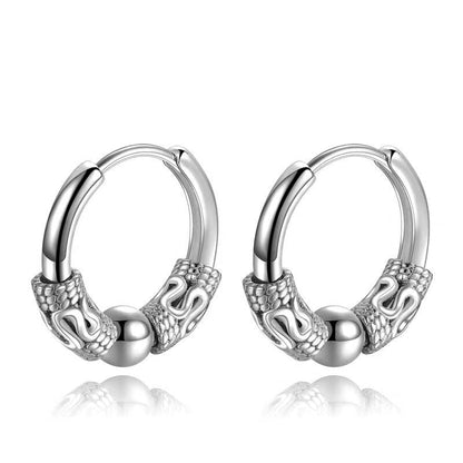 Mens Stainless Steel Statement Earrings Modern Streetwear Jewelry