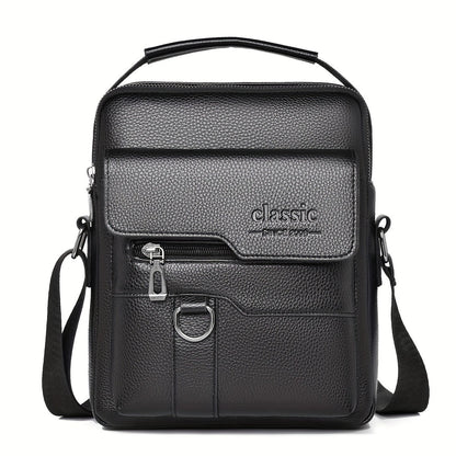 Mens Vintage Messenger Bag Multi Pocket Crossbody Shoulder Bag