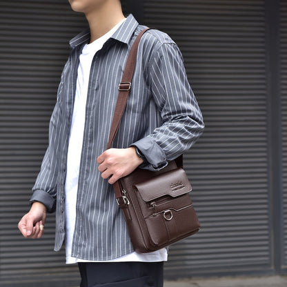 Mens Vintage Messenger Bag Multi Pocket Crossbody Shoulder Bag