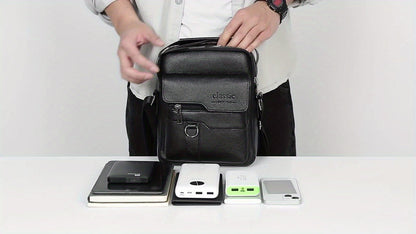 Mens Vintage Messenger Bag Multi Pocket Crossbody Shoulder Bag