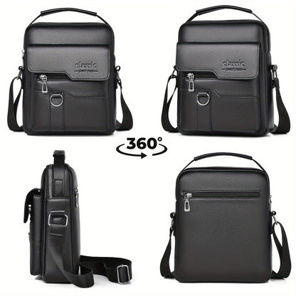 Mens Vintage Messenger Bag Multi Pocket Crossbody Shoulder Bag