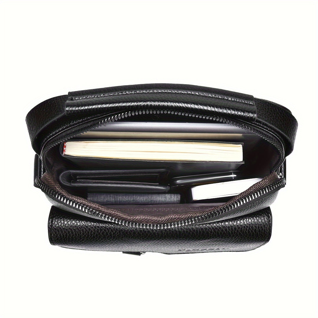 Mens Vintage Messenger Bag Multi Pocket Crossbody Shoulder Bag