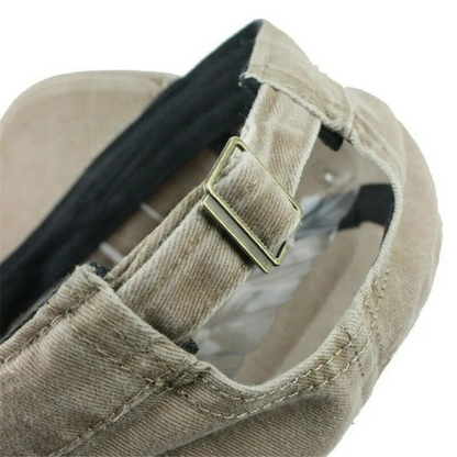 Vintage militaire katoenen pet voor heren, verstelbare casual hoed