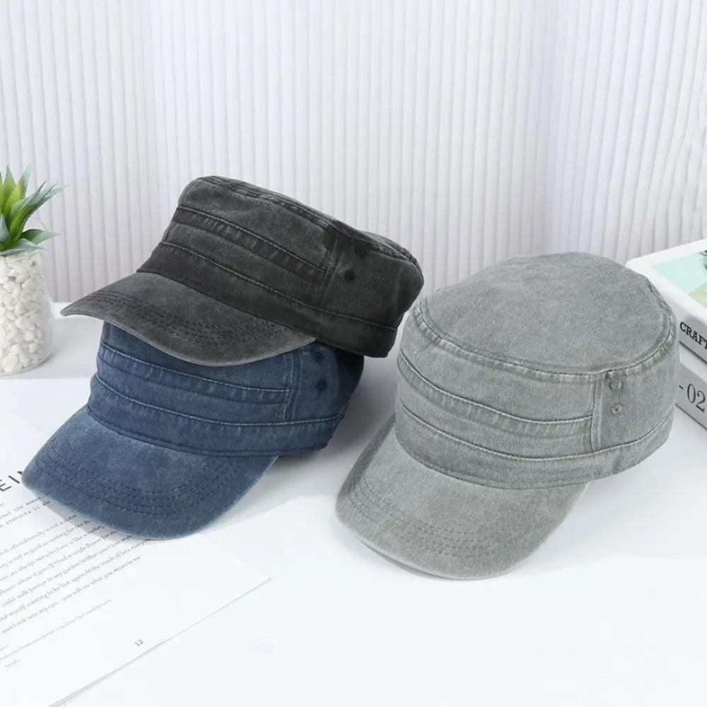 Vintage militaire katoenen pet voor heren, verstelbare casual hoed