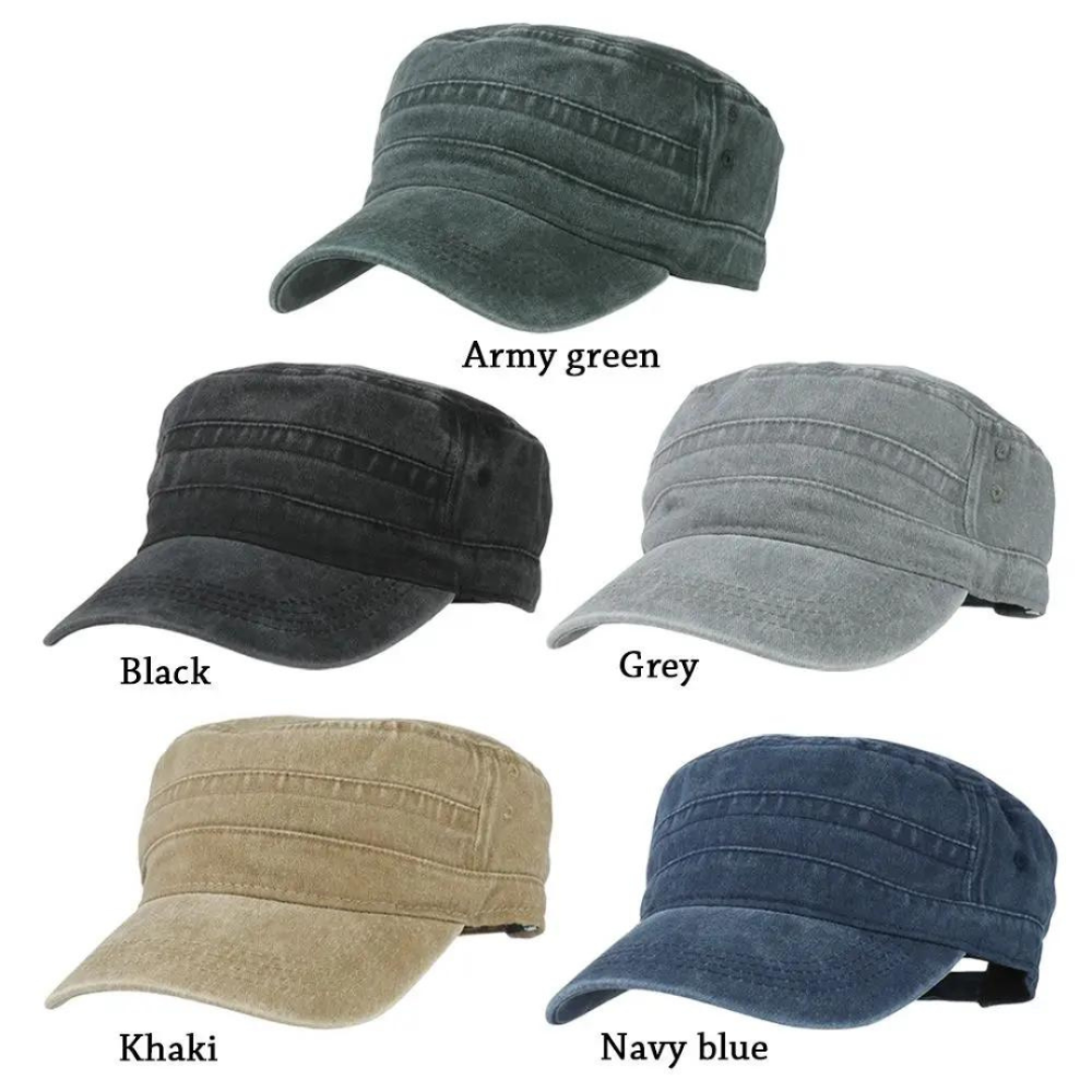 Vintage militaire katoenen pet voor heren, verstelbare casual hoed