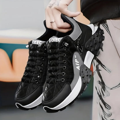 Vandafvisende skridsikre sneakers til mænd med støttende komfort til gåture