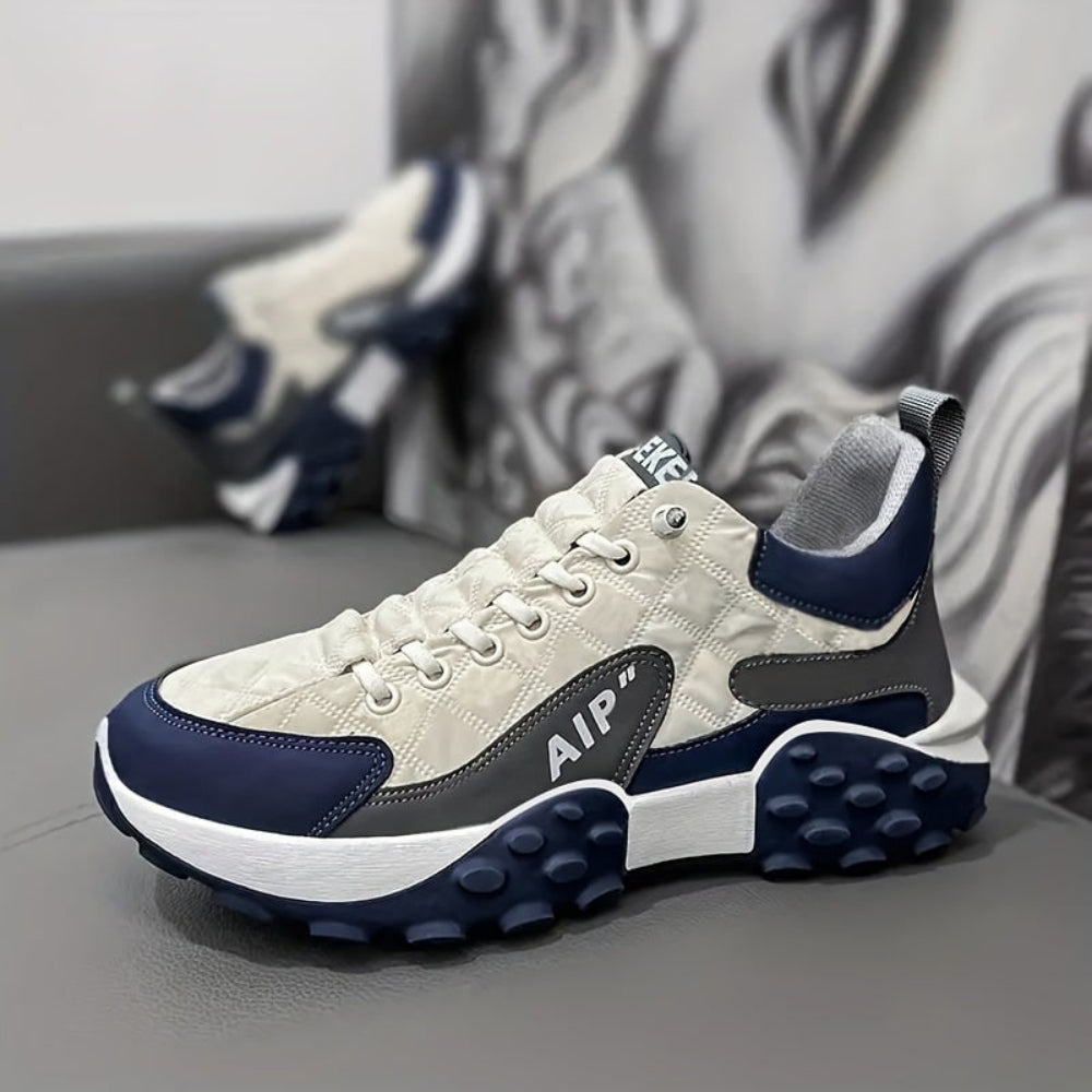 Vandafvisende skridsikre sneakers til mænd med støttende komfort til gåture