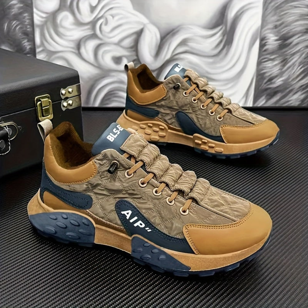 Vandafvisende skridsikre sneakers til mænd med støttende komfort til gåture
