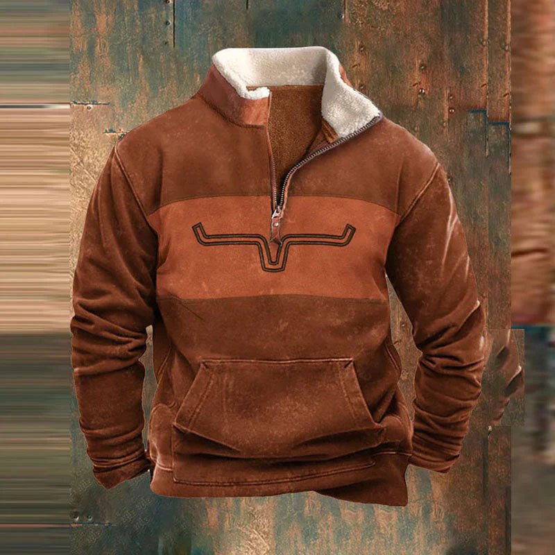 Mens Zip Sweater Regular Fit Casual Long Sleeve Pullover