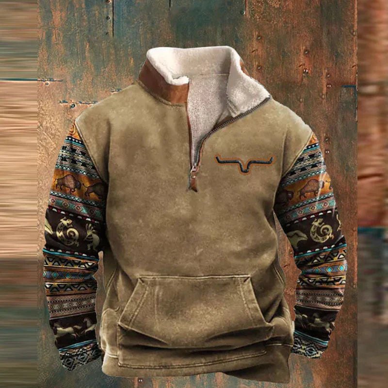 Mens Zip Sweater Regular Fit Casual Long Sleeve Pullover