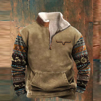 Mens Zip Sweater Regular Fit Casual Long Sleeve Pullover
