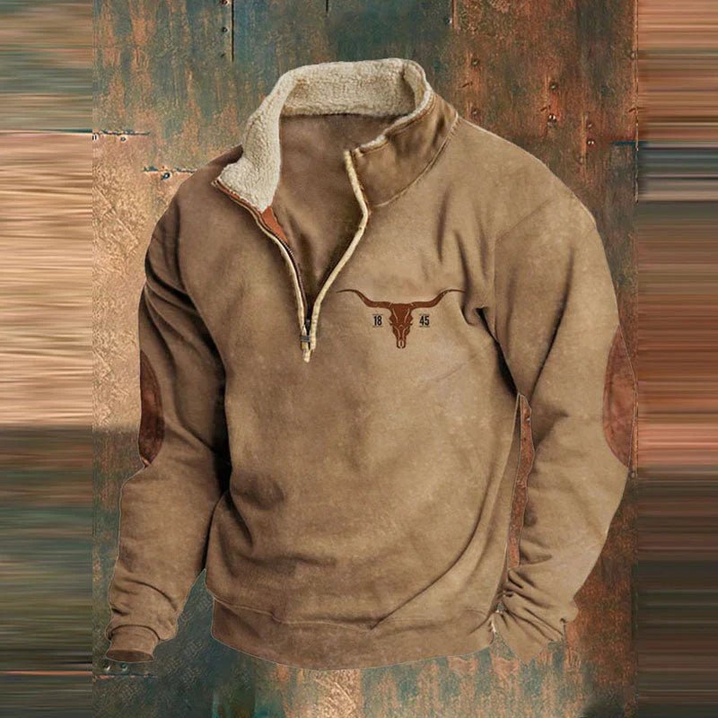 Mens Zip Sweater Regular Fit Casual Long Sleeve Pullover