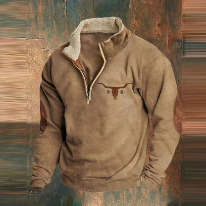 Mens Zip Sweater Regular Fit Casual Long Sleeve Pullover