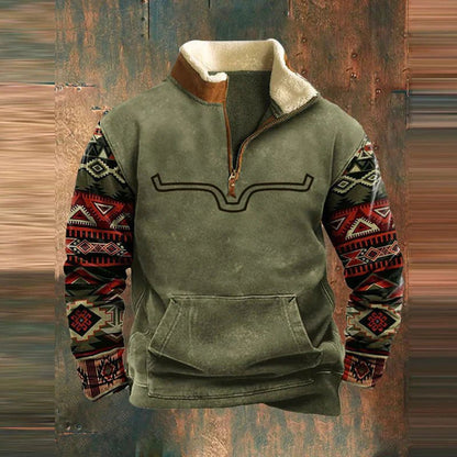 Mens Zip Sweater Regular Fit Casual Long Sleeve Pullover