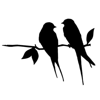 Metal Bird Silhouette Garden Decor Outdoor Yard Art Sculpture