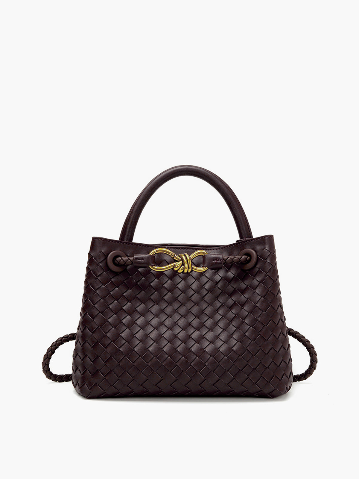 Metal Handle Tote Bag Elegant Lightweight Work Handbag