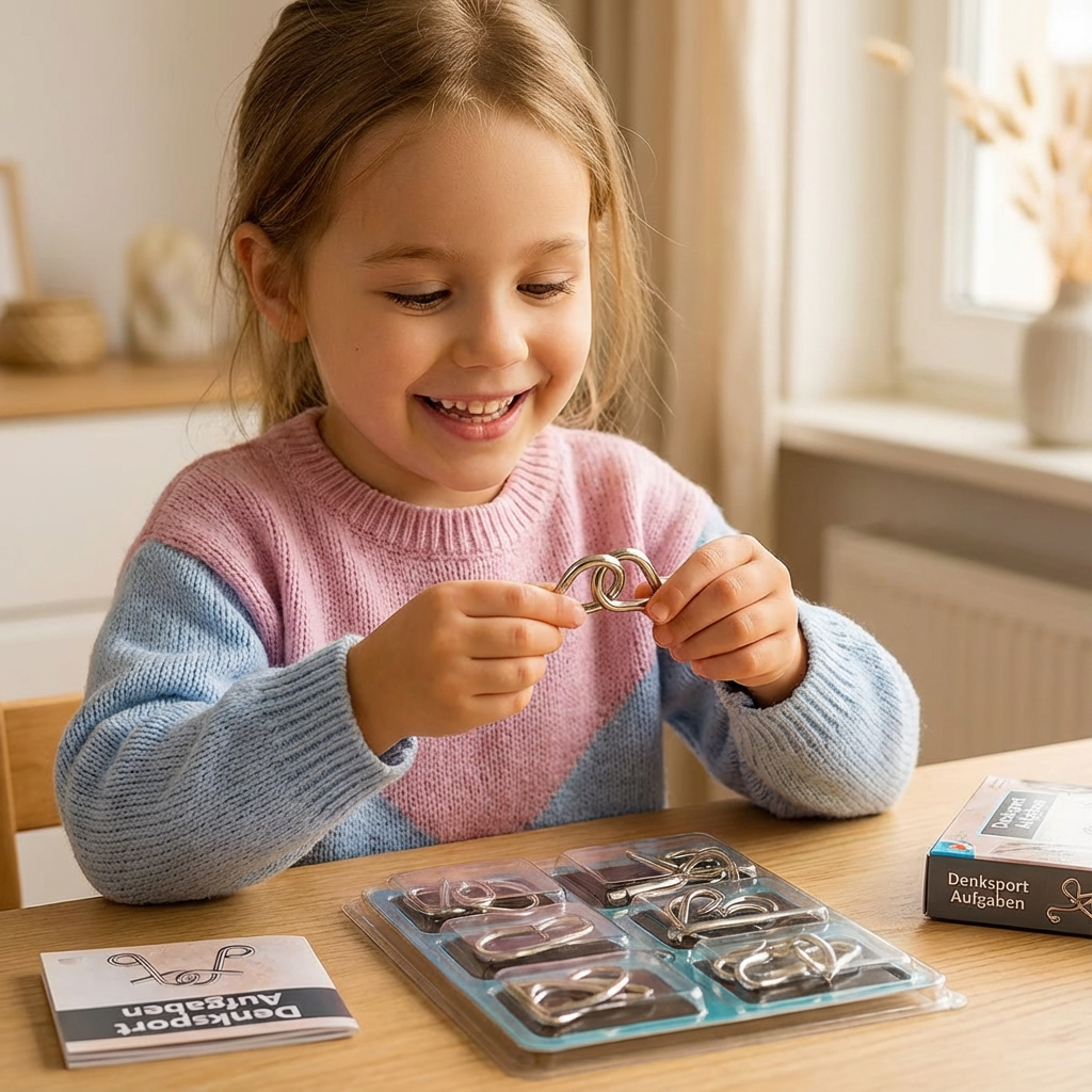 Metal Logic Puzzle Set Problem Solving Brain Teaser Toys for Kids