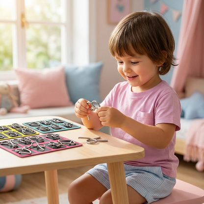 Metal Logic Puzzle Set Problem Solving Brain Teaser Toys for Kids