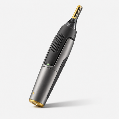 Micro Precision Facial Hair Trimmer with LED Light for Detail Grooming