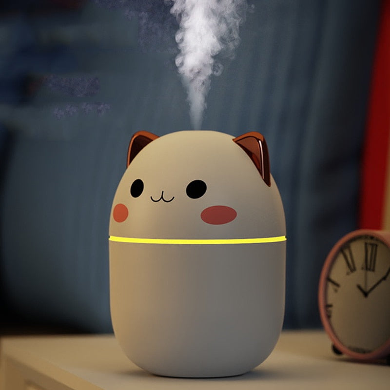 Mini Air Humidifier Night Light Portable Mist Diffuser