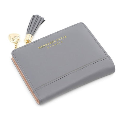 Mini Card Holder Wallet Compact PU Leather Coin Purse