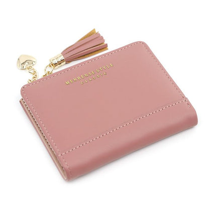 Mini Card Holder Wallet Compact PU Leather Coin Purse