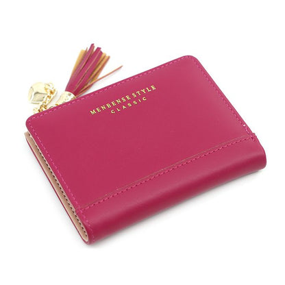 Mini Card Holder Wallet Compact PU Leather Coin Purse