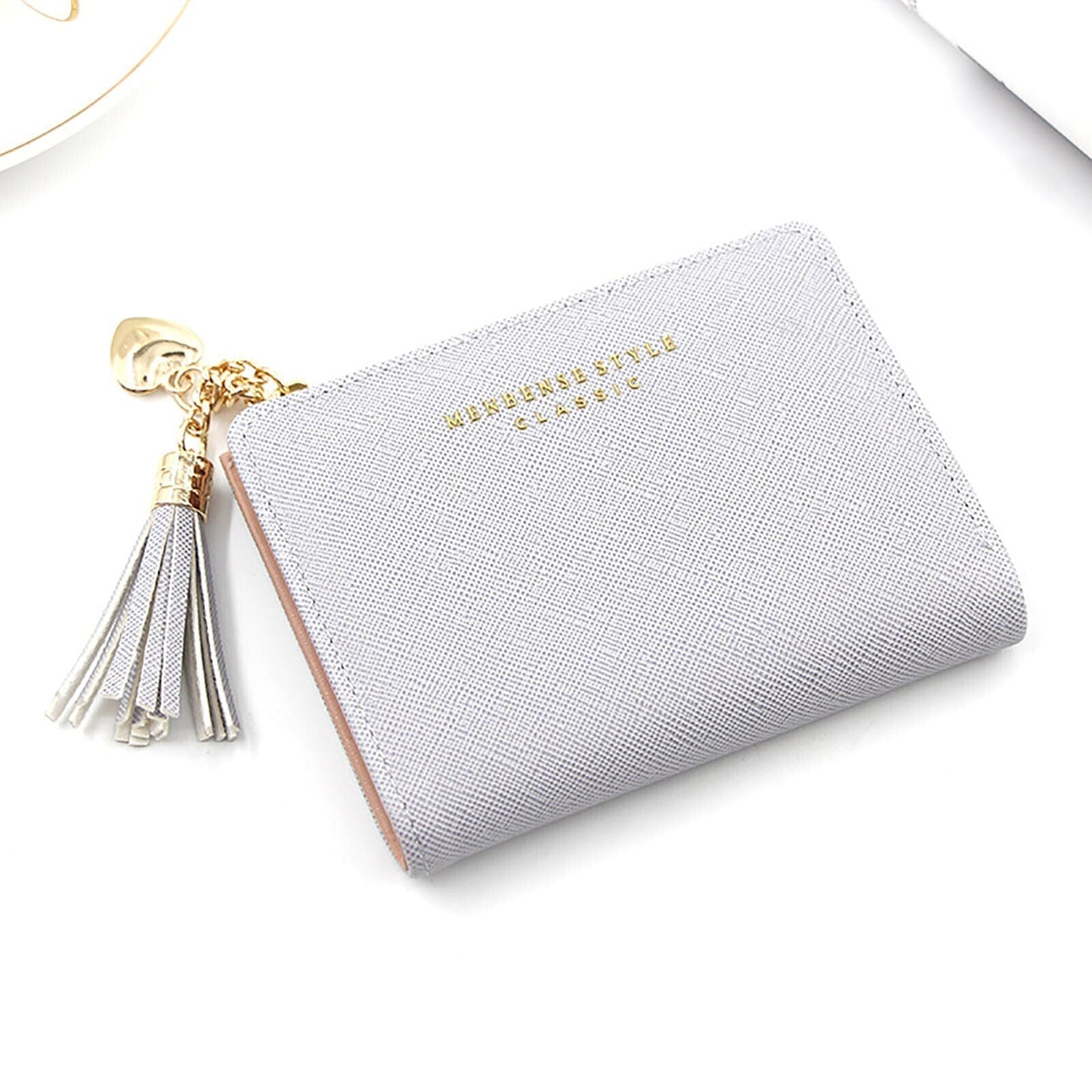 Mini Card Holder Wallet Compact PU Leather Coin Purse