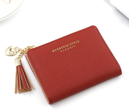 Mini Card Holder Wallet Compact PU Leather Coin Purse