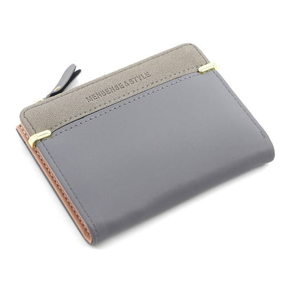 Mini Card Holder Wallet Compact PU Leather Coin Purse