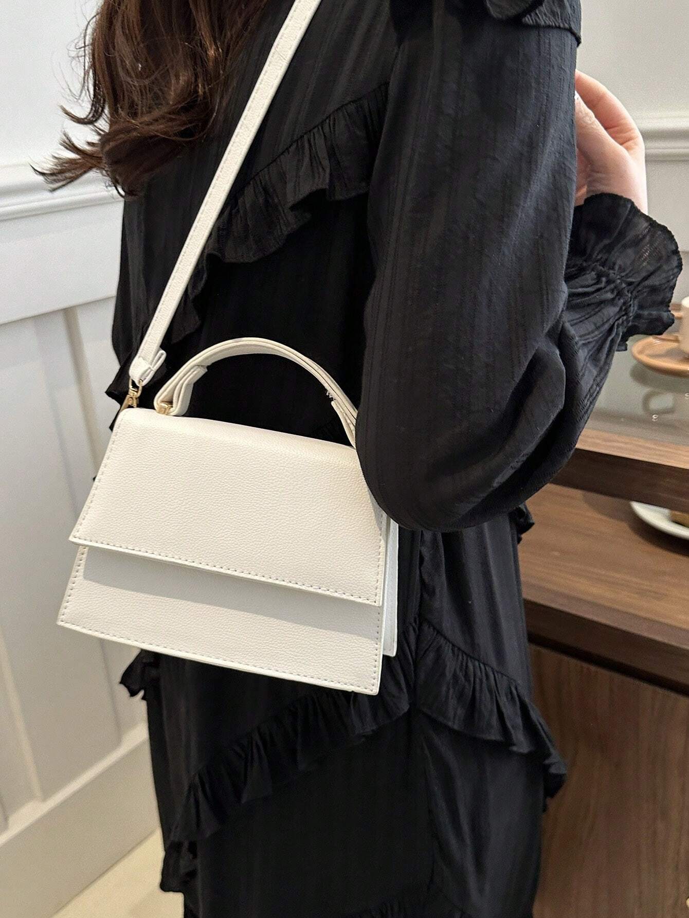 Mini Crossbody Handbag Compact Square Shoulder Bag