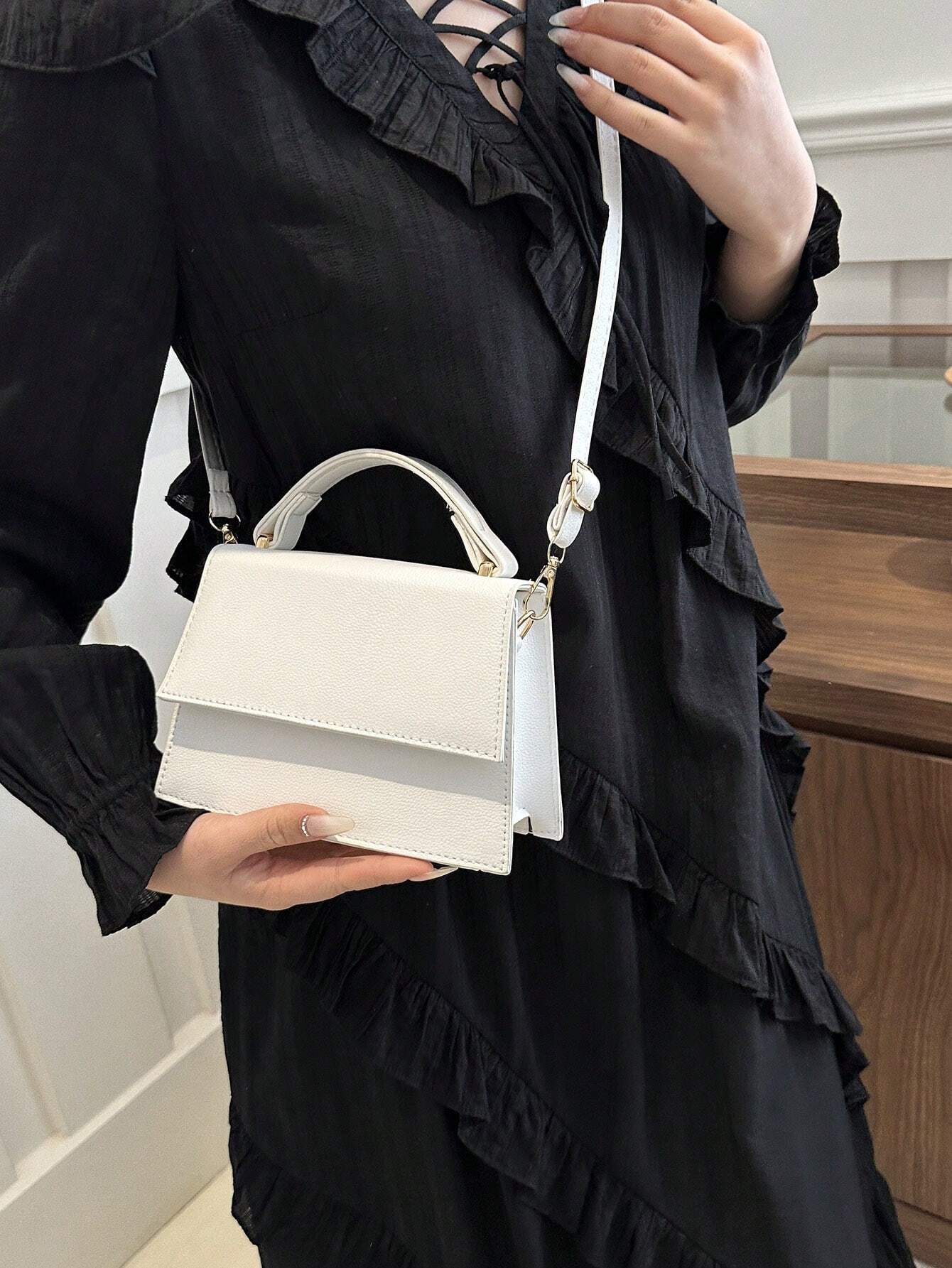 Mini Crossbody Handbag Compact Square Shoulder Bag