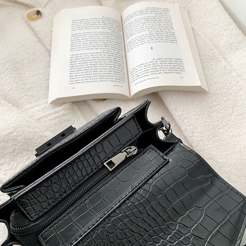 Mini Crossbody Handbag Women Faux Leather Keychain Purse