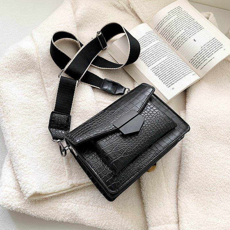 Mini Crossbody Handbag Women Faux Leather Keychain Purse