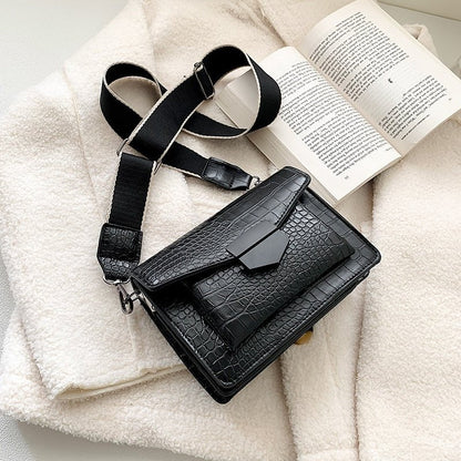 Mini Crossbody Handbag Women Faux Leather Keychain Purse